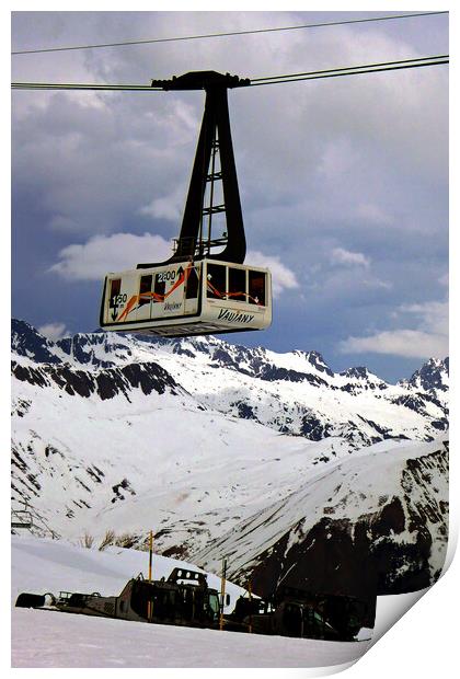 Alpe d'Huez Vaujany French Alps France Print by Andy Evans Photos