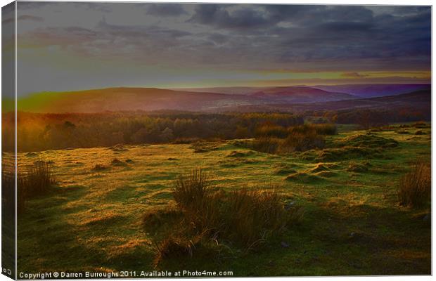 A Peak District Sunset Canvas Print by Darren Burroughs