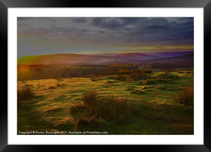 A Peak District Sunset Framed Mounted Print by Darren Burroughs