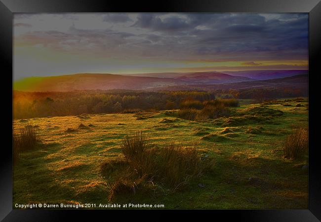 A Peak District Sunset Framed Print by Darren Burroughs