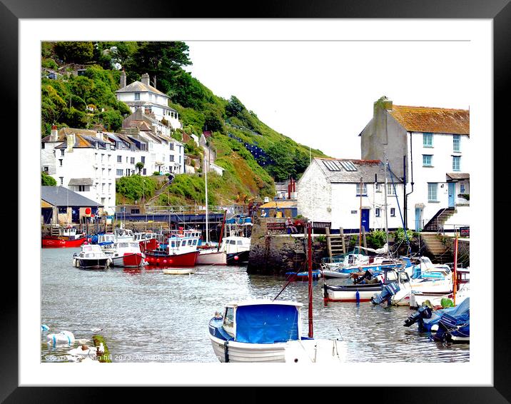 Picturesque Polperro Framed Mounted Print by john hill