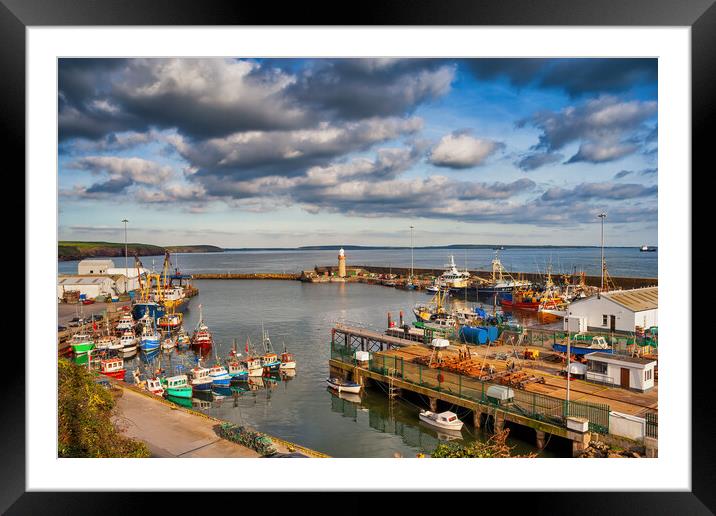 Fishing Harbour In Dunmore East In Ireland Framed Mounted Print by Artur Bogacki