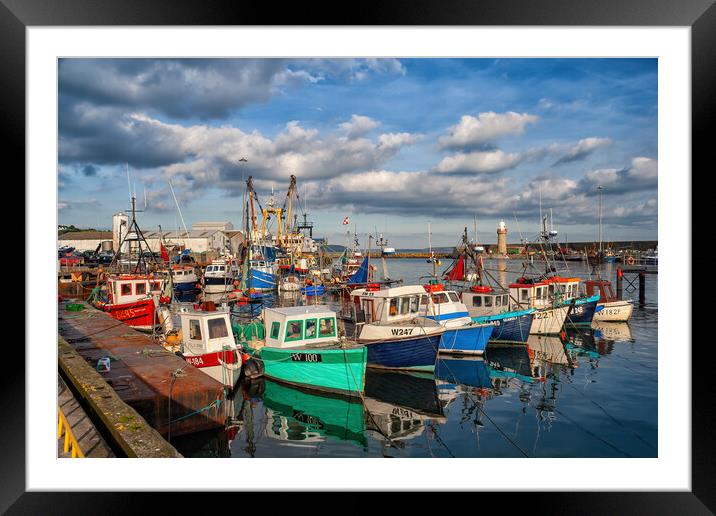 Fishing Boats in Dunmore East Harbour Framed Mounted Print by Artur Bogacki