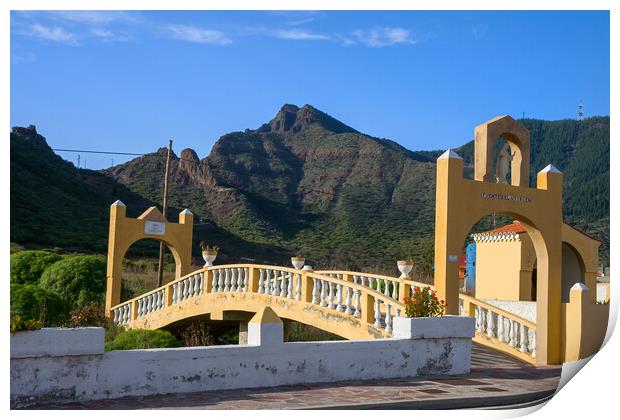 Fuente de la Virgen Bridge in Tenerife Print by Artur Bogacki