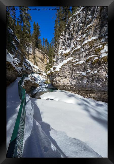 Snowy Johnston Creek (Alberta) Framed Print by rawshutterbug 