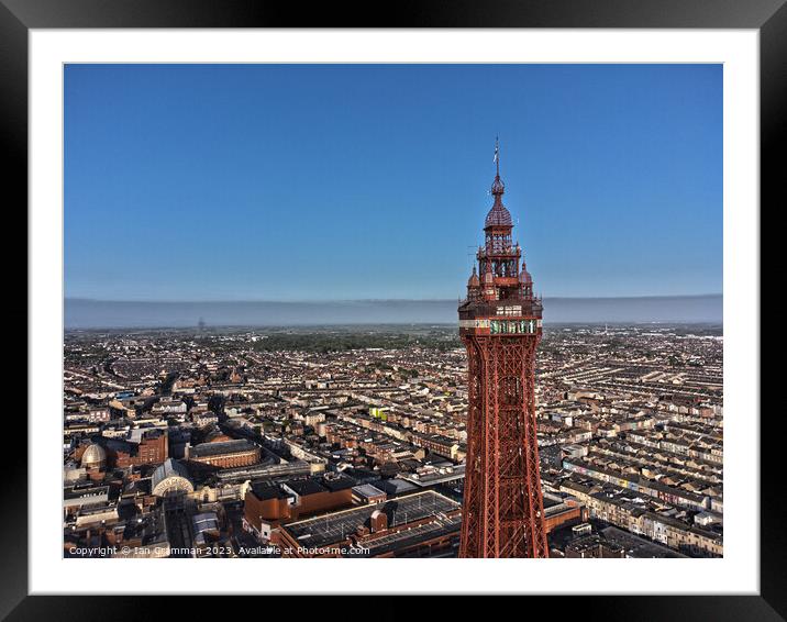 Blackpool Tower in the evening Framed Mounted Print by Ian Cramman