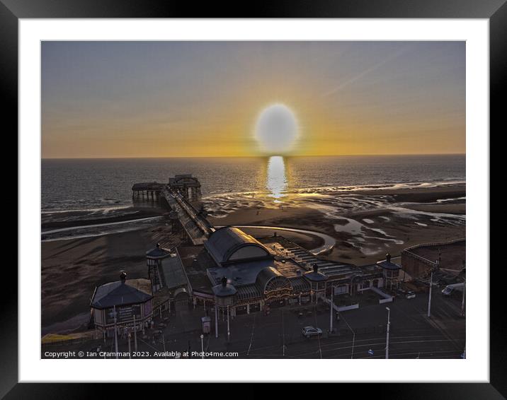 Blackpool North Pier at Sunset Framed Mounted Print by Ian Cramman