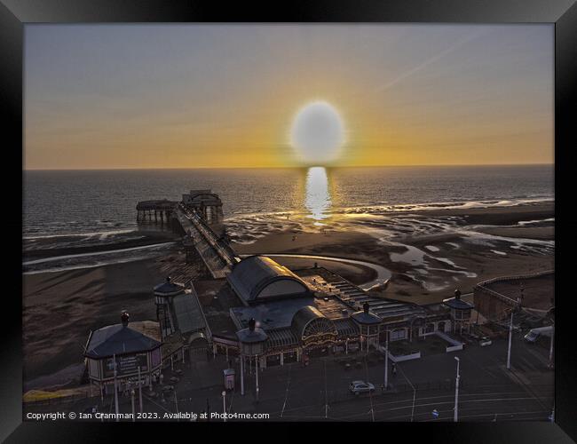 Blackpool North Pier at Sunset Framed Print by Ian Cramman