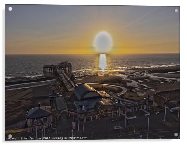 Blackpool North Pier at Sunset Acrylic by Ian Cramman