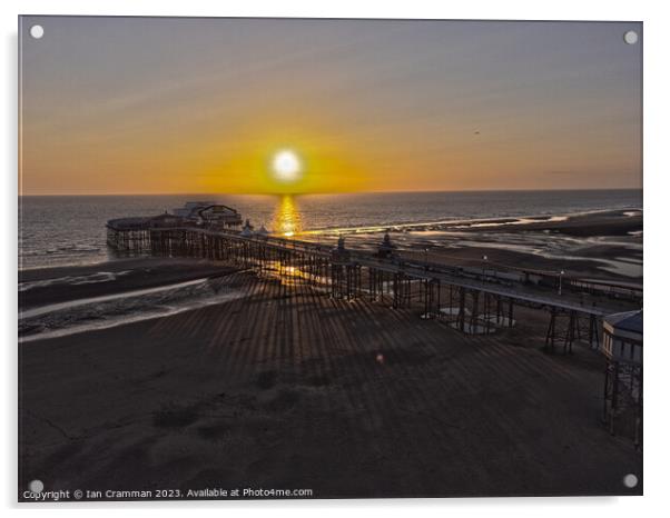Blackpool North Pier at Sunset Acrylic by Ian Cramman