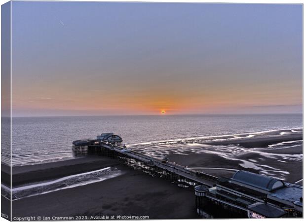 Blackpool North Pier at Sunset Canvas Print by Ian Cramman