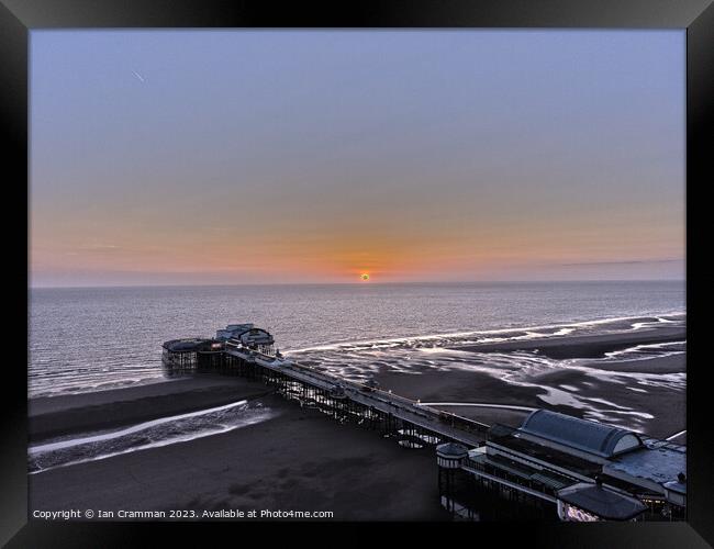 Blackpool North Pier at Sunset Framed Print by Ian Cramman