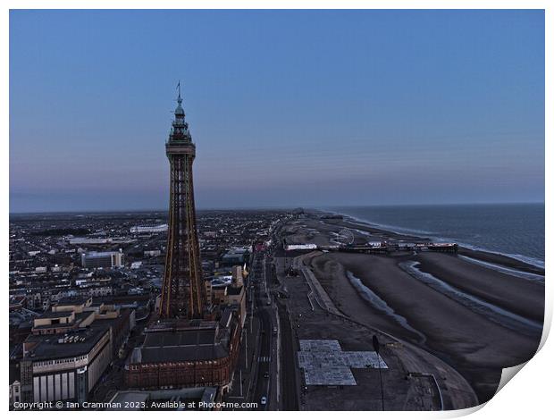 Blackpool Tower and Promenade Print by Ian Cramman