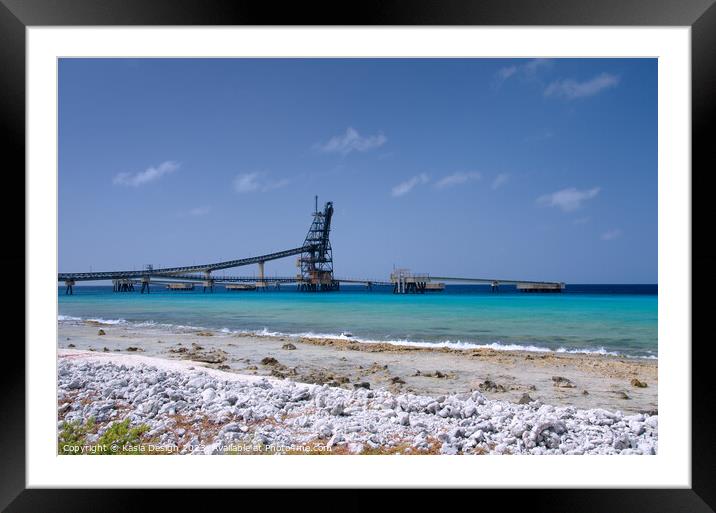 Salt Conveyor Pier Framed Mounted Print by Kasia Design