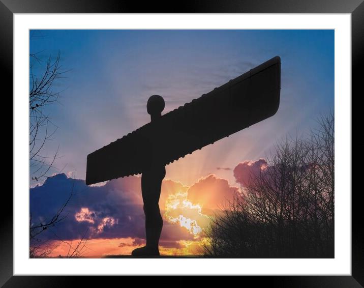 Angel of The North 01 2023 Framed Mounted Print by Glen Allen