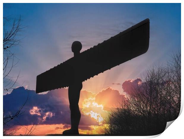 Angel of The North 01 2023 Print by Glen Allen