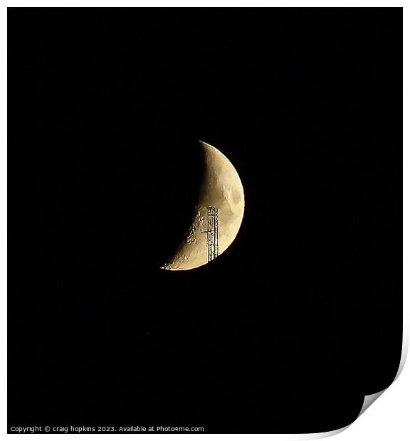 Low moon Print by craig hopkins