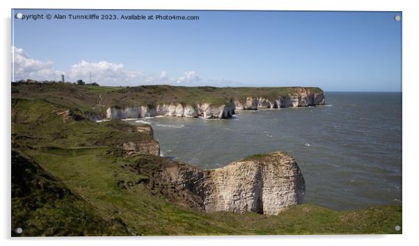 Flamborough head Acrylic by Alan Tunnicliffe