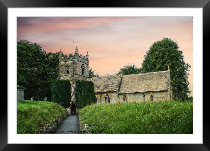 Saint Peters Church Upper Slaughter Framed Mounted Print by Alison Chambers