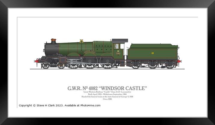 4082 Windsor Castle Framed Mounted Print by Steve H Clark