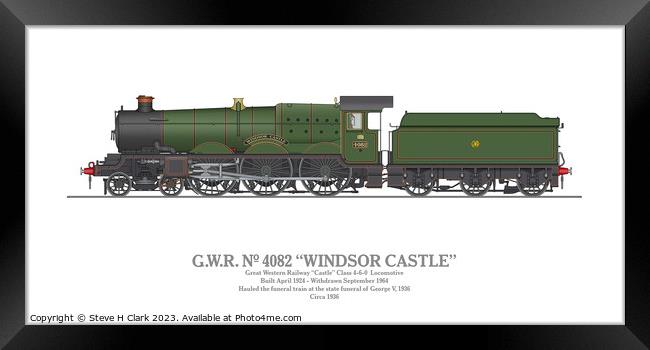 4082 Windsor Castle Framed Print by Steve H Clark