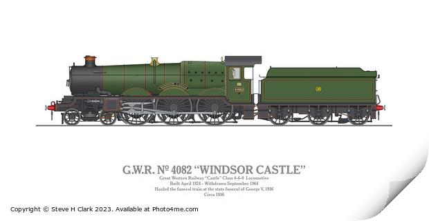 4082 Windsor Castle Print by Steve H Clark