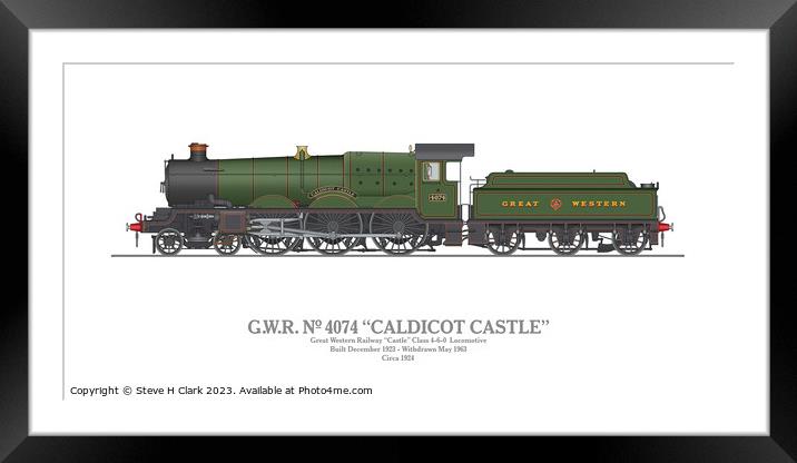4074 Caldicot Castle Framed Mounted Print by Steve H Clark