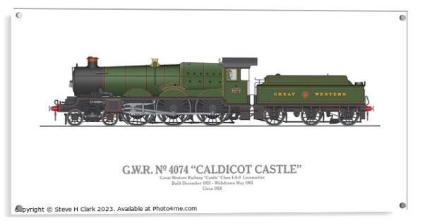 4074 Caldicot Castle Acrylic by Steve H Clark