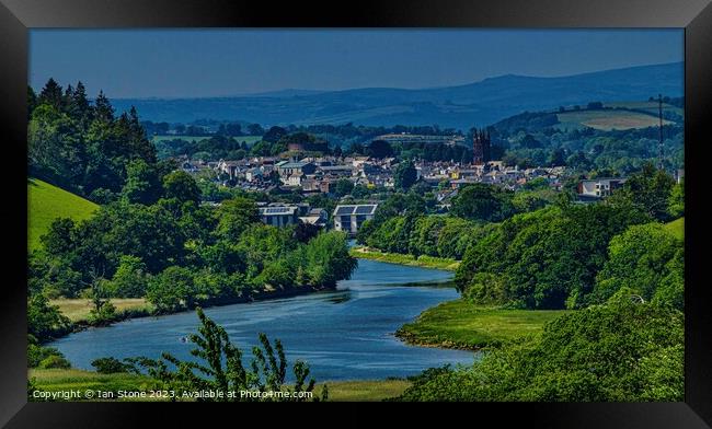 The River Dart and Totnes Framed Print by Ian Stone