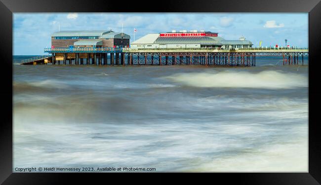 Cromer Pier in Ethereal Waves Framed Print by Heidi Hennessey