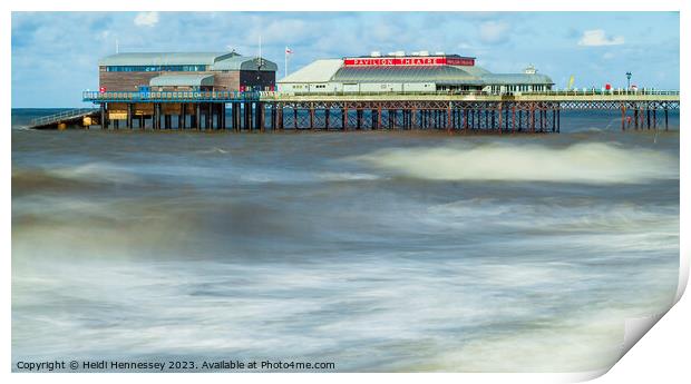 Cromer Pier in Ethereal Waves Print by Heidi Hennessey