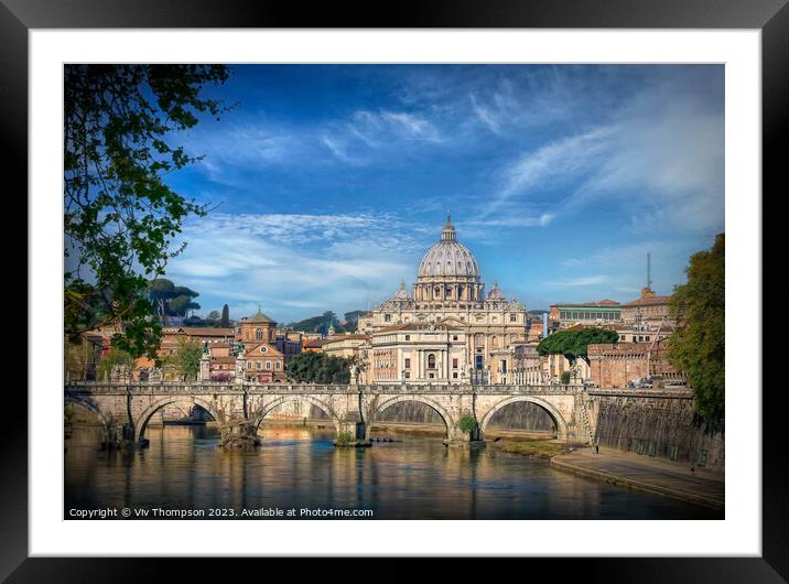 St Peter's Basilica - Rome Framed Mounted Print by Viv Thompson