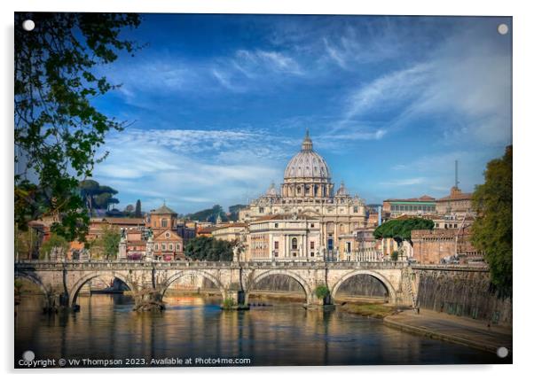 St Peter's Basilica - Rome Acrylic by Viv Thompson