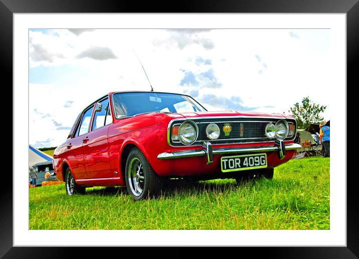 Ford Cortina MK 2 Framed Mounted Print by Andy Evans Photos