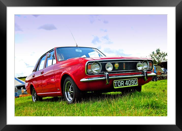 Ford Cortina MK 2 Framed Mounted Print by Andy Evans Photos