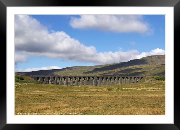 The Ribblehead Viaduct in Yorkshire Framed Mounted Print by David Martin
