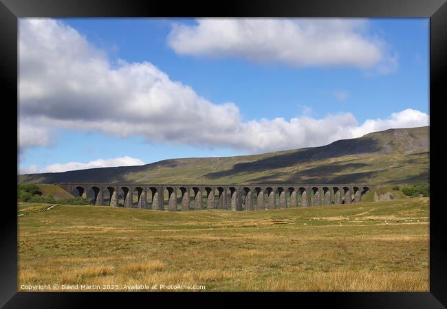 The Ribblehead Viaduct in Yorkshire Framed Print by David Martin