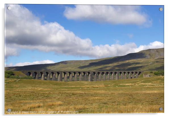 The Ribblehead Viaduct in Yorkshire Acrylic by David Martin