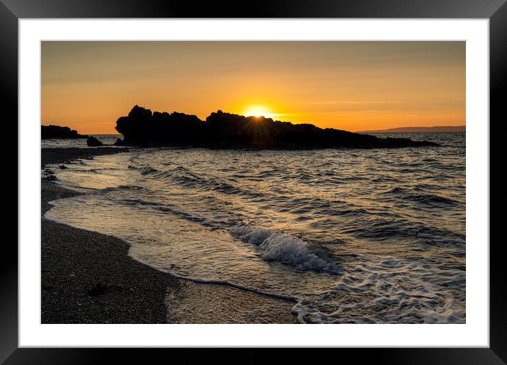 Ayrshire Coastal Sunset Framed Mounted Print by Anthony McGeever