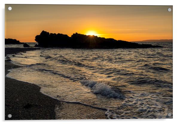 Ayrshire Coastal Sunset Acrylic by Anthony McGeever