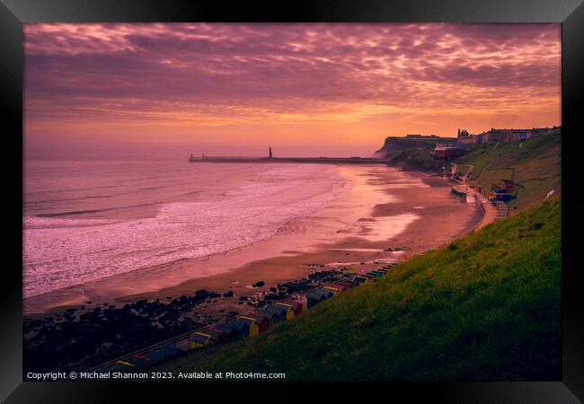 Early morning, Whitby, North Yorkshire Framed Print by Michael Shannon