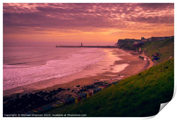 Early morning, Whitby, North Yorkshire Print by Michael Shannon