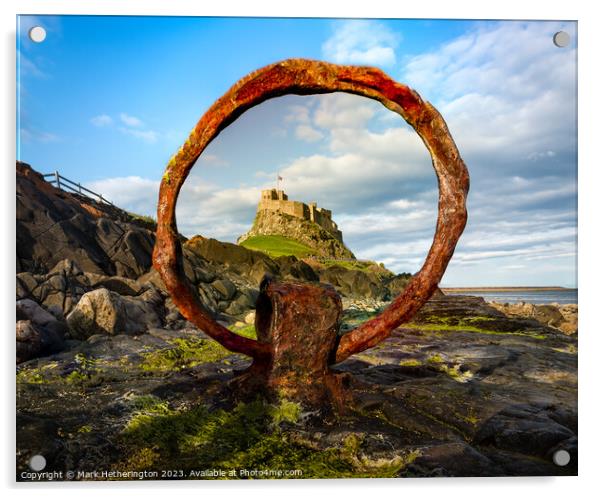 Lindisfarne Castle Acrylic by Mark Hetherington