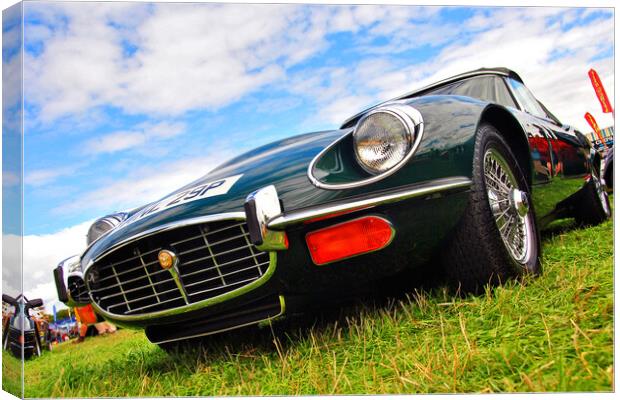 Timeless Beauty: The E-Type Jaguar Canvas Print by Andy Evans Photos