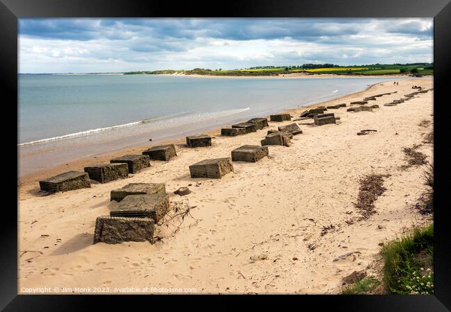Remnants of War, Alnmouth Beach Framed Print by Jim Monk