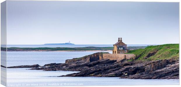 The Bathing House, Howick Canvas Print by Jim Monk