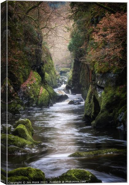 Enchanting Fairy Glen in North Wales Canvas Print by Jim Monk
