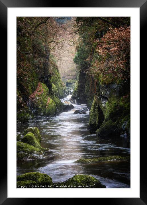 Enchanting Fairy Glen in North Wales Framed Mounted Print by Jim Monk