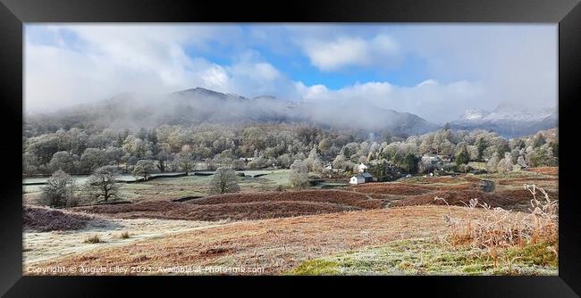 Elterwater Village Framed Print by Angela Lilley