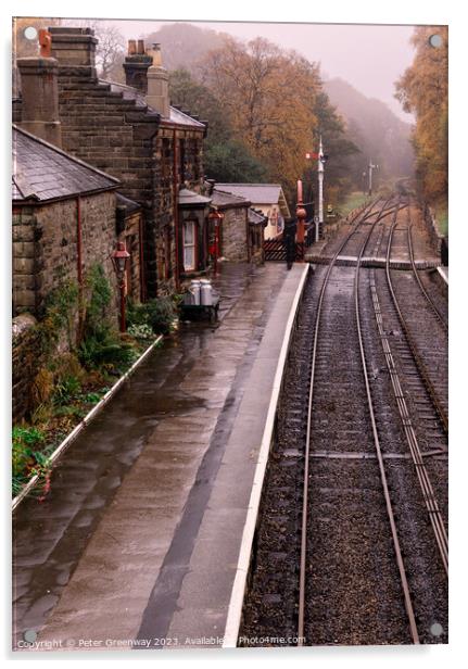 Goathland Period Railway Station On The North York Acrylic by Peter Greenway